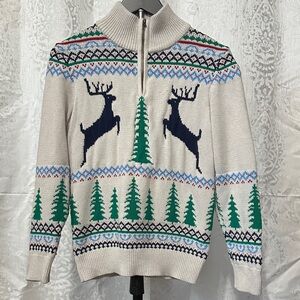 Crewcuts Boy’s Partial Zip Holiday/Winter Sweater, XL (12/14)